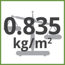 0.835kg/m² Total Weight