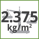 2.375kg/m² Total Weight