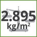 2.895kg/m² Total Weight