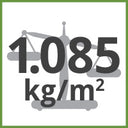 1.085kg/m² Total Weight