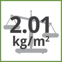 2.01kg/m² Total Weight