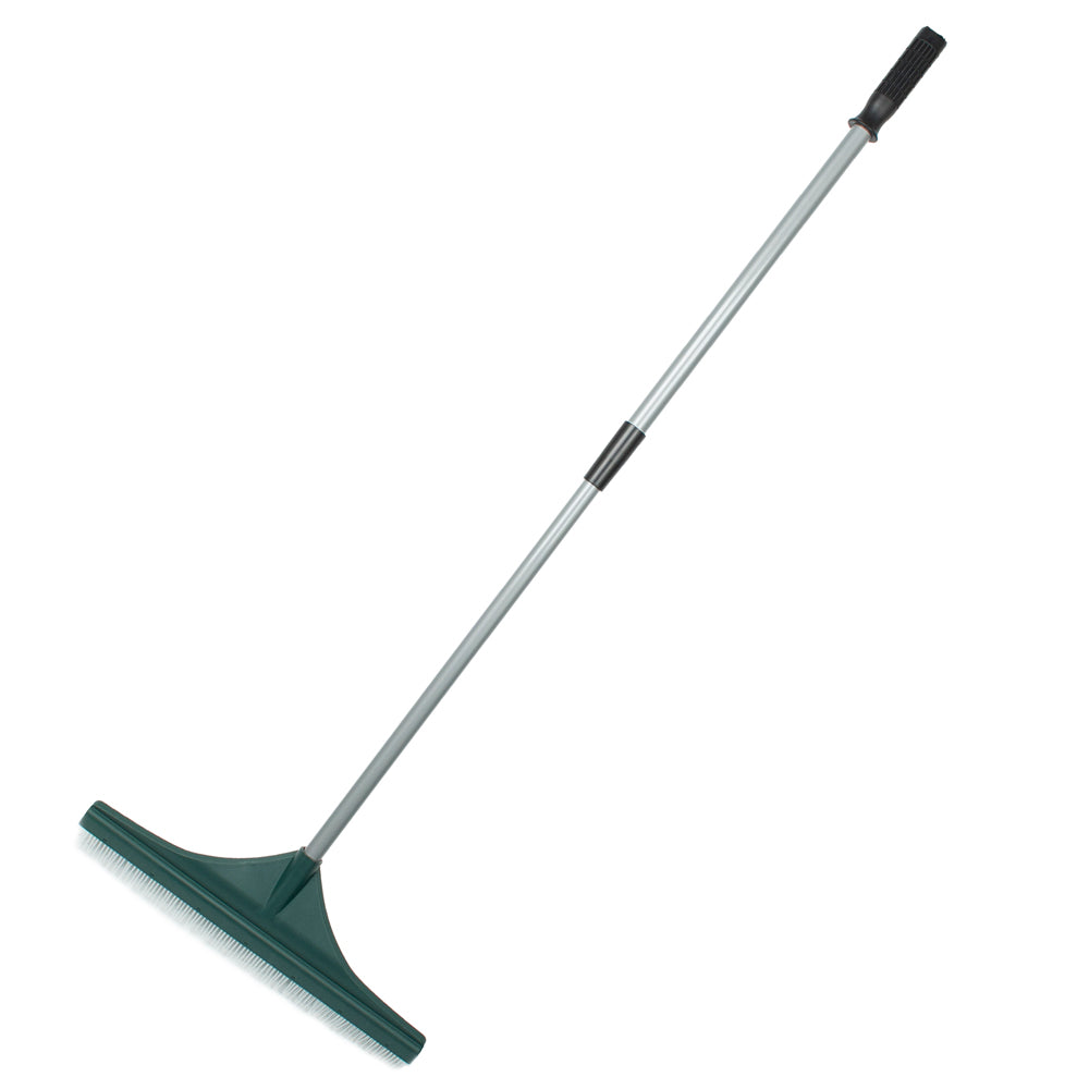 Artificial Grass Rake – Double Sided Turf Rake With Adjustable Handle, 16" Wide | Lawn, Patio, Carpet & Pet Hair Cleaner